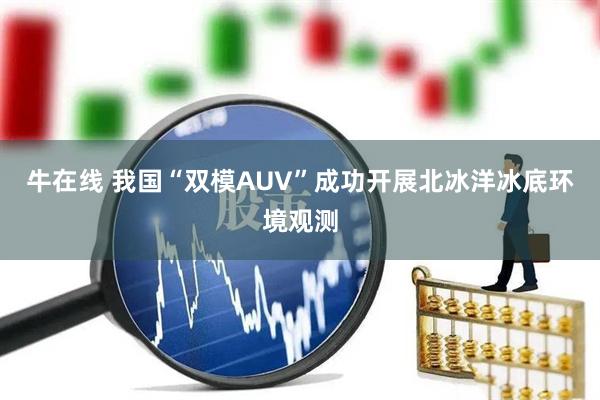 牛在线 我国“双模AUV”成功开展北冰洋冰底环境观测
